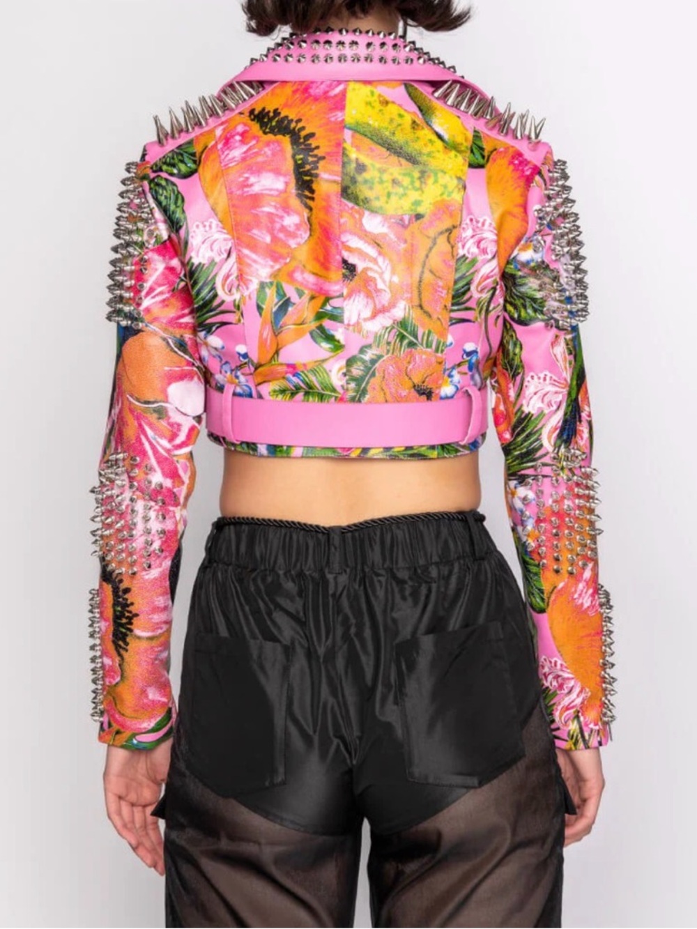 Azalea Wang Spring Fever Floral Moto Jacket NWT Size Large - Picture 4 of 11